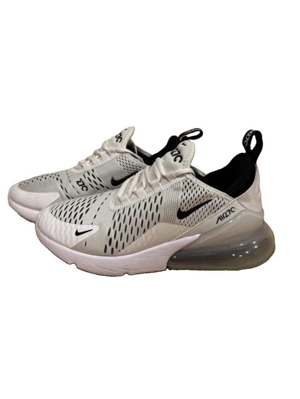 Nike Air Max 270 Womens 7 White Black Running Shoes Sneakers AH6789-100